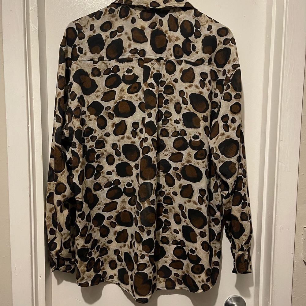 Magic Top Large Buttonfront Semi Sheer - Picture 6 of 6